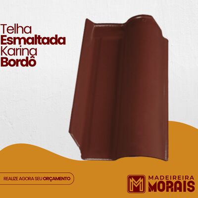  Telha Esmaltada Karina Bordô