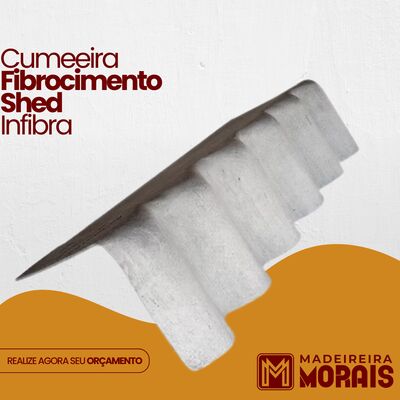 Cumeeira Shed Infibra 75°