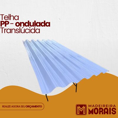 Telha PP Ondulada Translúcida